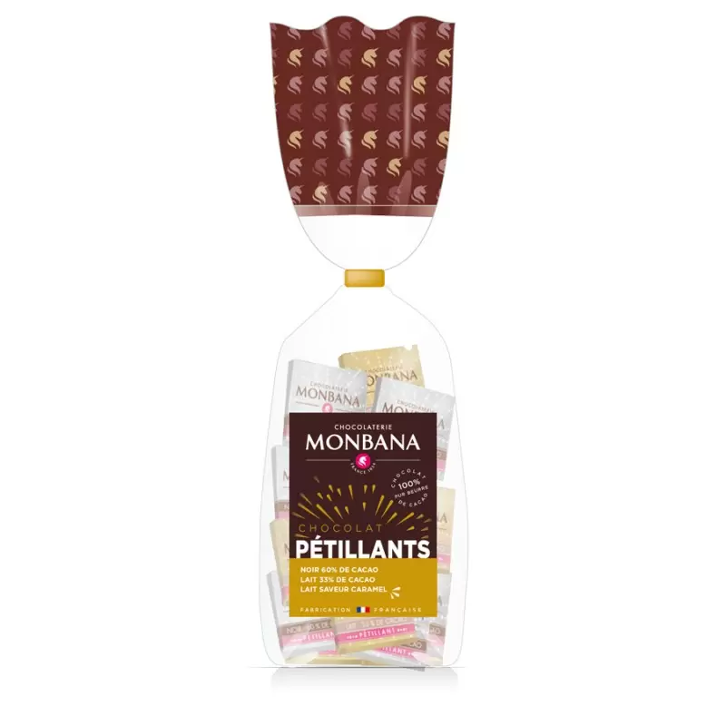 Assortiment de carrés de chocolat au sucre pétillant - Monbana-6757
